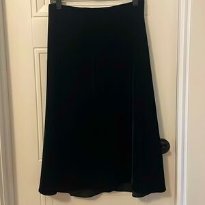 New Ralph Lauren Black Label Black Velvet Skirt